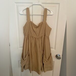 Tan Dress with Pockets